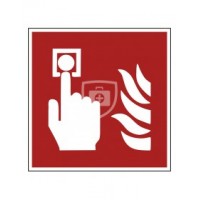 Pictogramsticker handbrandmelder - 20 x 20 cm